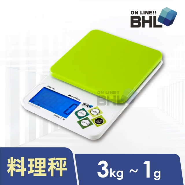 BHL 秉衡量 Macaron馬卡龍LCD藍光烘培料理秤 BHC-GN〔3000gx1g〕(馬卡龍BHC-GN)