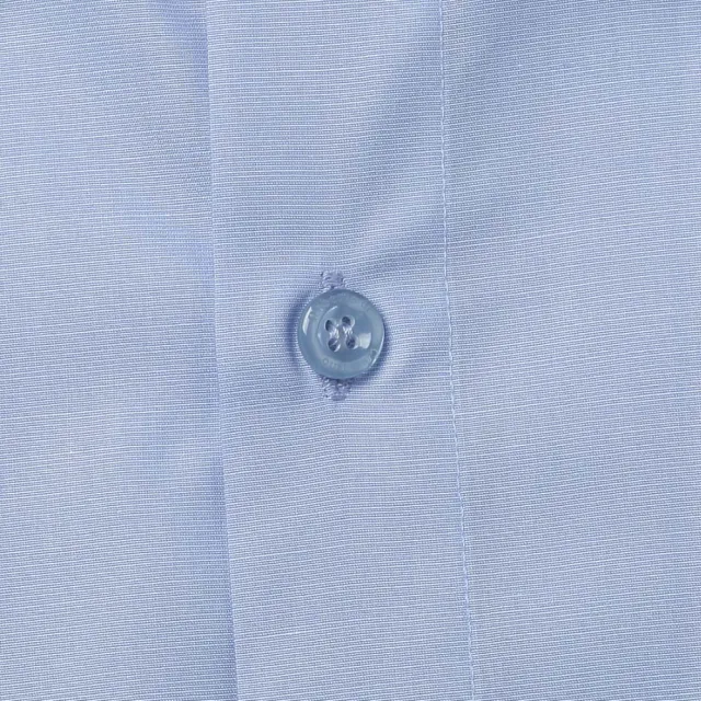 【ROBERTA 諾貝達】台灣製 合身版 商務紳士 短袖襯衫(藍色)