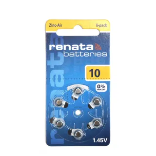 【瑞士renata】助聽器電池 ZA10/A10/10/PR70 德國製造(10卡共60入)