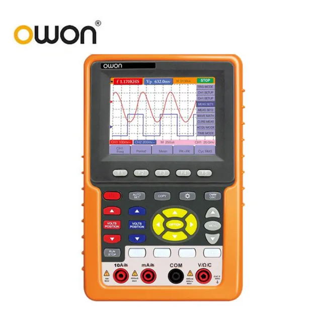 【OWON】手持式20MHz雙通道數位示波器/萬用表/頻率計三合一 HDS1022M-N(示波器 萬用表 頻率計)