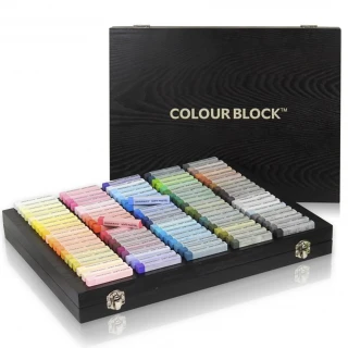 【COLOUR BLOCK】專業級100色粉彩棒 柔滑顯色  開學季優惠「8/21-9/11」(作畫教學必備粉彩)