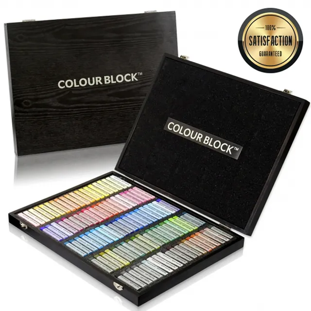 【COLOUR BLOCK】專業100色粉 柔滑顯色 兒童禮物(作畫教學粉彩)