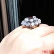 【寶石方塊】天然月光石戒指-火樹銀花-925銀飾