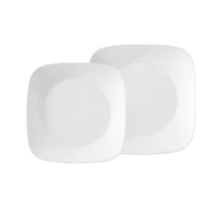 【CorelleBrands 康寧餐具】純白2件式方盤組(B17)