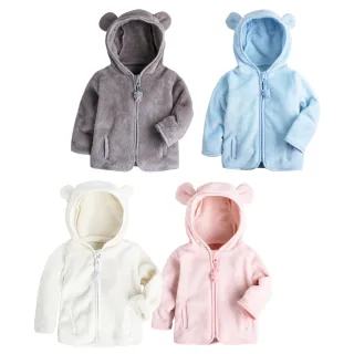 【Baby 童衣】任選 嬰幼兒外套 小熊造型絨毛外套 82062(白色)