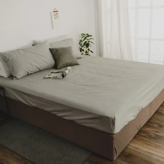 【絲薇諾】MIT精梳純棉 紋理 三件式 枕套床包組 戀路海岸(加大)