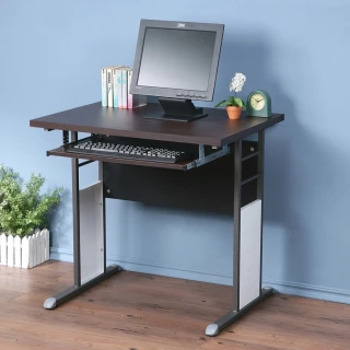 【Homelike】巧思80x60鍵盤架書桌/工作桌/辦公桌(炫灰桌腳)