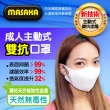 【masaka口罩】台灣製成人主動抑菌雙抗口罩 1盒組/20片(抑菌 3D口罩 兒童口罩 口罩國家隊)