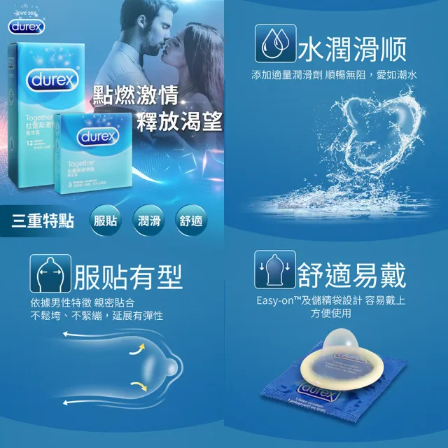 【Durex杜蕾斯】激情裝保險套12入/盒