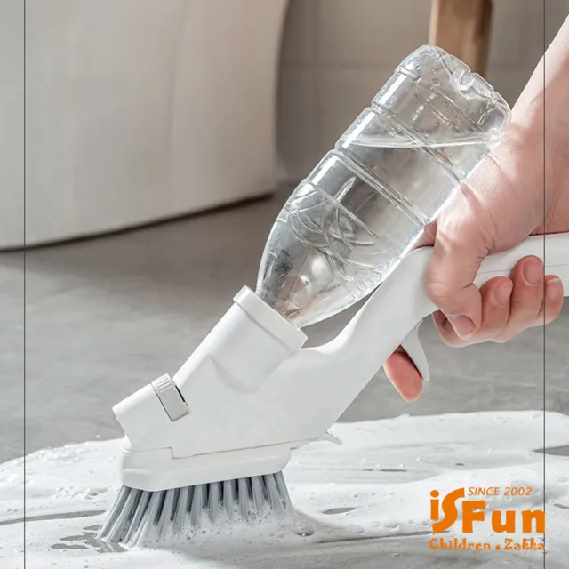【iSFun】玻璃掃除＊清潔劑噴瓶刷子可替換頭四件套組(玻璃清潔/刮刀/衛浴/地板/廚房/磁磚/縫隙)