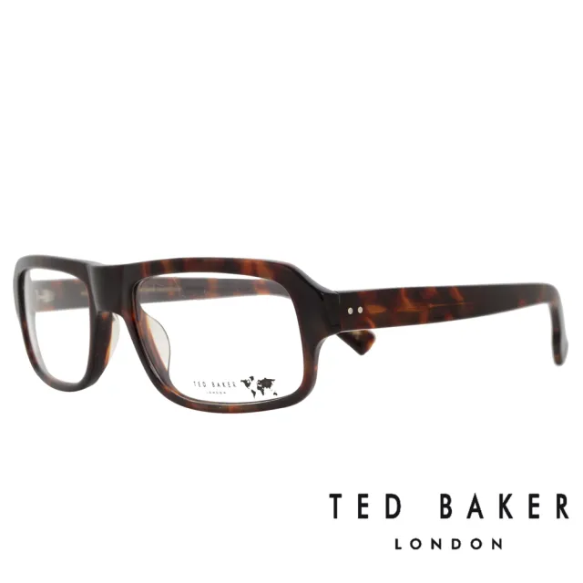 【TED BAKER】限量新款 英國紳士日常方框款光學眼鏡(TBG012-178 琥珀)