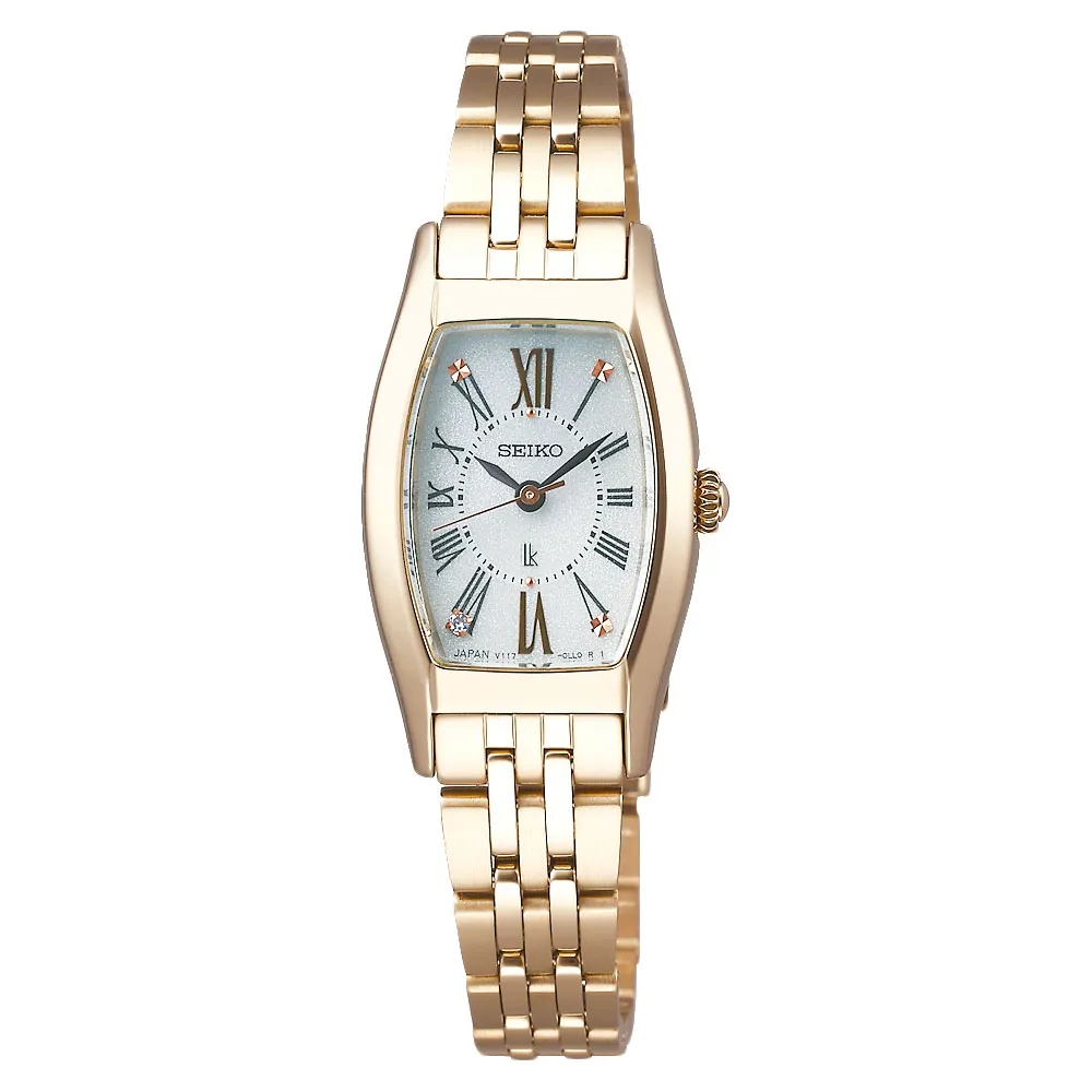 【SEIKO 精工】LUKIA 酒桶型典雅太陽能女錶-20mm 520禮物 送禮(V117-0EE0U SUP442J1)