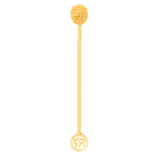【CINCO】葡萄牙精品 Gigi necklace 24K金硬幣項鍊 世界地圖款 65公分(925純銀)