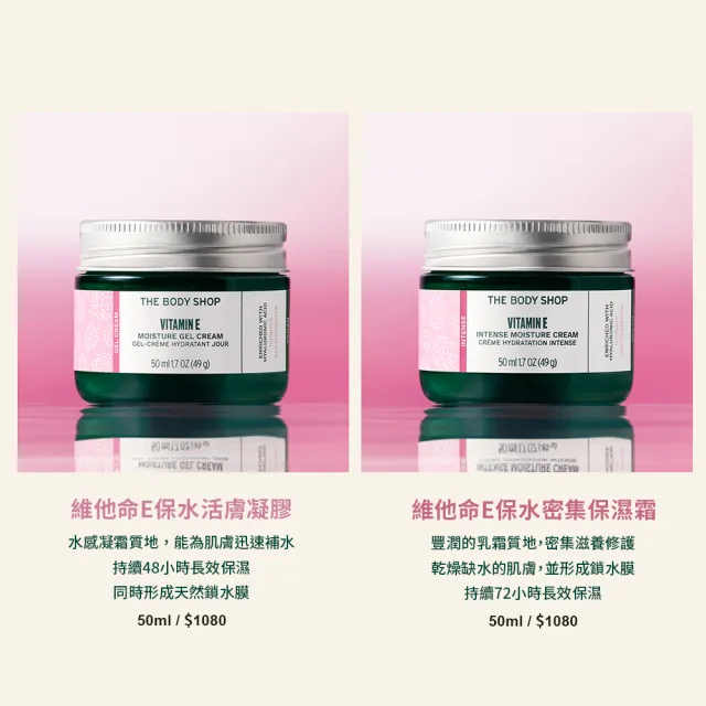 【THE BODY SHOP 美體小舖】維他命E保水活膚凝膠-50ML(保水/保濕)