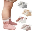 【JoyNa】3雙入-刺繡蝴蝶結花邊公主襪(嬰兒襪.童襪.四季襪)