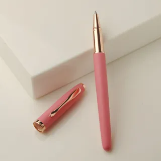 【ZA Zena】不羈的橡皮漆系列 鋼珠筆與鋼筆 一筆二用 豪華禮盒 萌粉(畢業禮物)