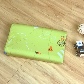 【HongYew 鴻宇】防蹣抗菌 幼童乳膠枕 美國棉(枕頭 旅行家 綠)