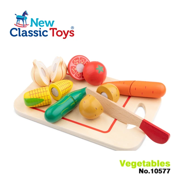 【New Classic Toys】蔬食切切樂8件組 -10577(家家酒切切樂)