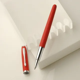 【ZA Zena】不羈的橡皮漆系列 鋼珠筆與鋼筆 一筆二用 豪華禮盒 艷紅(畢業禮物)