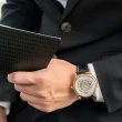 【EMPORIO ARMANI】公司貨 亞曼尼 極致榮耀鏤空皮革機械腕錶/黑x白面(AR60007)