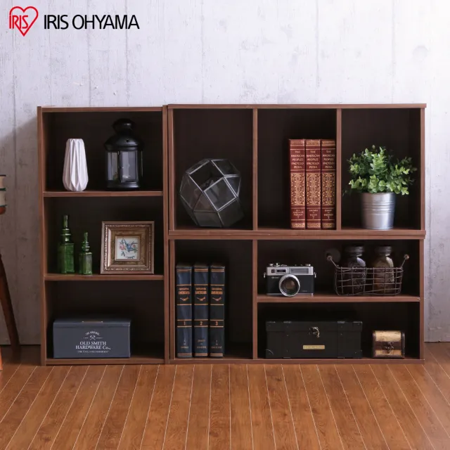 【IRIS】木質居家時尚三層收納櫃 MDB-3S(書櫃 木質 簡約 居家 造型 收納)