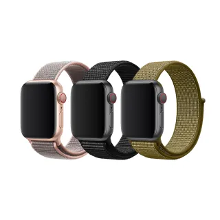 【DAYA】Apple Watch 1-8代/SE/Ultra 42/44/45/49mm 尼龍織紋回環錶帶