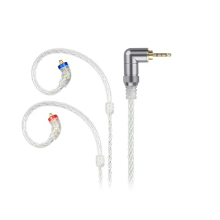 【FiiO】2.5mm 高純度單晶銅鍍銀MMCX繞耳式耳機升級短線(LC-2.5BS)
