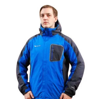 【戶外趣】歐洲極地禦寒男GORETEX二合一 兩件式內刷毛高防水防風外套(GTX-003M 寶藍)