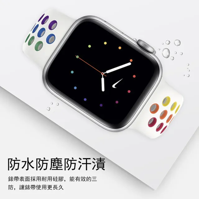 KingKong Apple Watch Series 8/7/6/5/4/SE/Ultra 通用 新款雙色款硅膠運動型錶帶(iwatch替換錶帶)