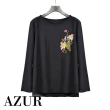 【AZUR】法式休閒印花上衣-2色