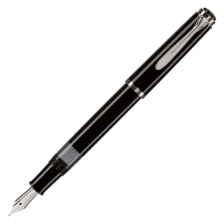 【Pelikan】百利金 M205 黑色銀夾鋼筆(送原廠4001大瓶裝墨水)