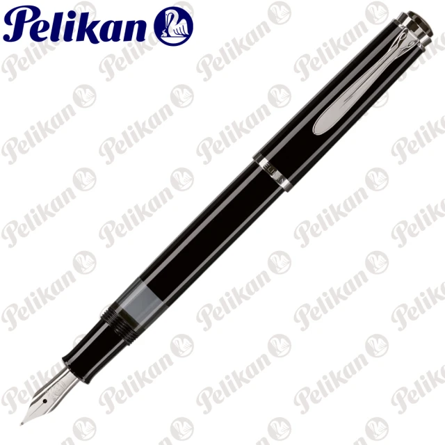 【Pelikan】百利金 M205 黑色銀夾鋼筆(送原廠4001大瓶裝墨水)