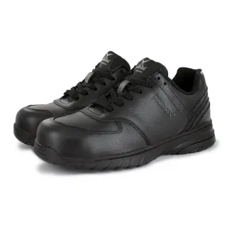 【PAMAX 帕瑪斯】運動型工作鞋、無鋼頭、頂級氣墊皮革製止滑機能鞋(PPS37101 全黑 / 男女尺寸)