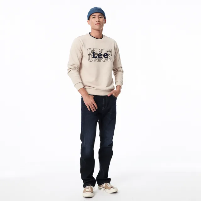 【Lee】男裝 厚T / DENIM UNION 淺卡其 標準版型(LL20029697W)
