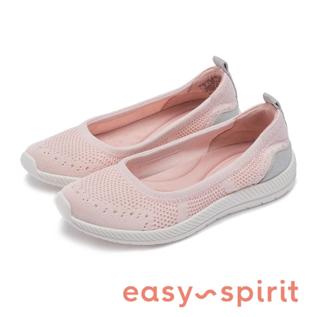 Easy Spirit seGLITZ2 活力舒適 後跟異材質拼接休閒平底鞋(粉紅)