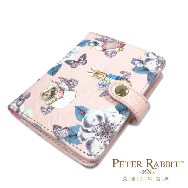 【PETER RABBIT 比得兔】雙11 Peter Rabbit 比得兔｜英國正版授權｜山茶花粉色多功能卡片夾
