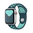 【OMG】Apple Watch Ultra2/S9/8/7/SE 潮牌雙色矽膠運動型錶帶 透氣網洞替換錶帶(38/40/41/42/44/45/49mm)