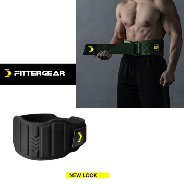 【FitterGear】健身重訓背部立體支撐訓練腰帶 黑色 尺寸可選
