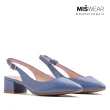 【MISWEAR】女-跟鞋-PATRICIA MILLER 真皮尖頭後空低跟鞋-天空藍