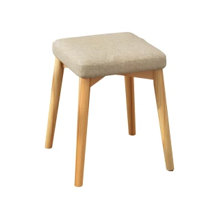 【AOTTO】無印風方形實木餐椅 椅凳-2入(可疊加 化妝椅 休閒椅)
