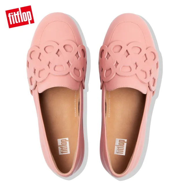 【FitFlop】LENA ENTWINED LOOPS LOAFERS 輕量時尚樂福鞋-女(玫瑰褐)