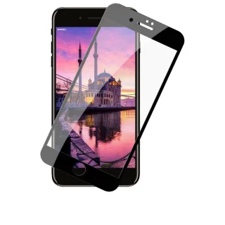 IPhone 7 PLUS 保護貼 8 PLUS 保護貼 買一送一滿版黑框玻璃鋼化膜(買一送一 IPhone 7 PLUS 8 PLUS保護貼)