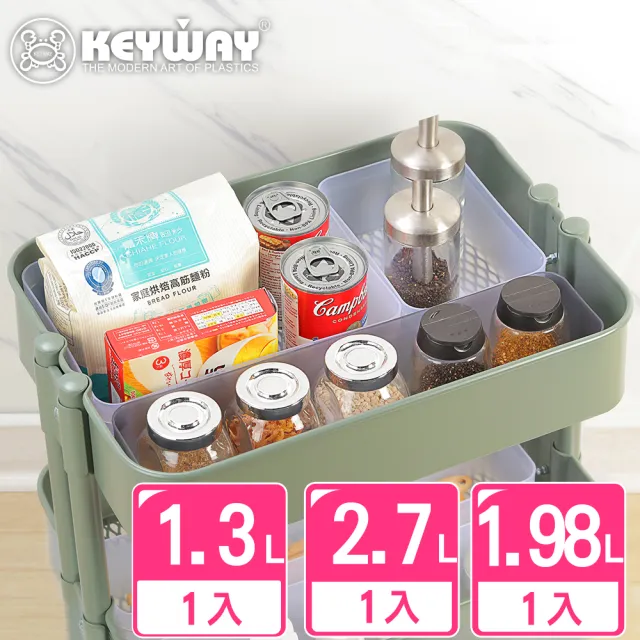 【KEYWAY 聯府】貝利深型整理盒2號+4號+5號-3件組 透明(堆疊收納 整理盒 置物盒 MIT台灣製造)