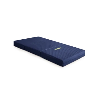 【潮傢俬】二代目日式三折獨立筒彈簧床墊-15cm(單人幅80cm藍)