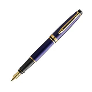 【WATERMAN】新版 權威系列 藍色金夾 18K金F尖 鋼筆 法國製造(EXPERT系列)