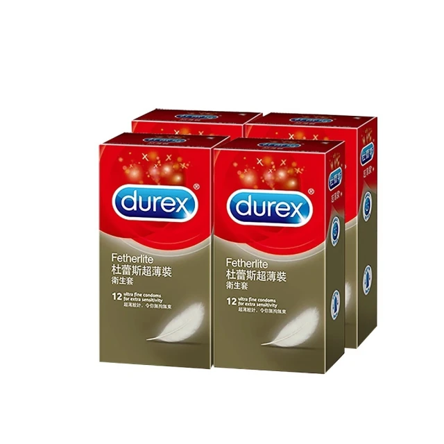 【Durex杜蕾斯】超薄裝衛生套12入*4盒(共48入)