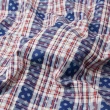 【ROBERTA 諾貝達】台灣製 進口素材 學院風格 純棉長袖襯衫(藍紅)