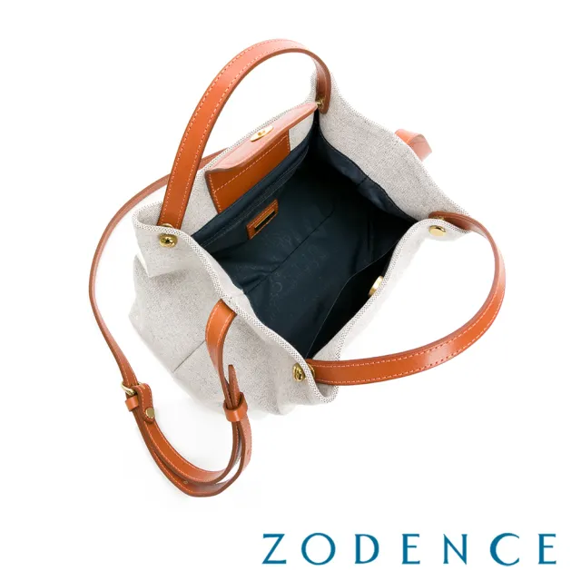 【ZODENCE 佐登司】DION德國帆布抓皺手提斜背包(貴族白)