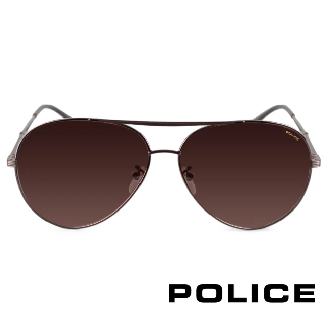 【POLICE】義大利經典簡約風太陽眼鏡(古銅-POS8585-0K09)
