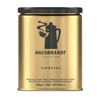 即期品【HAUSBRANDT】經典義式咖啡豆 250g/罐裝(有效日期2024/10/21)